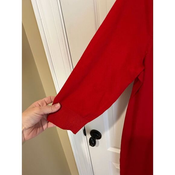 Alison Andrews red sweater dress with sparkles Plus 1X - Picture 4 of 11